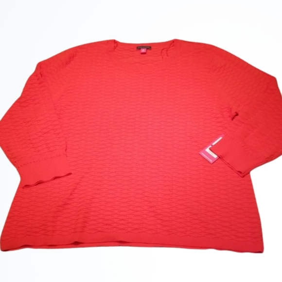 Vince Camuto Sweaters - Vince Camuto Dark Orange Light Weight Crew Neck Sweater Size 2XL NWT